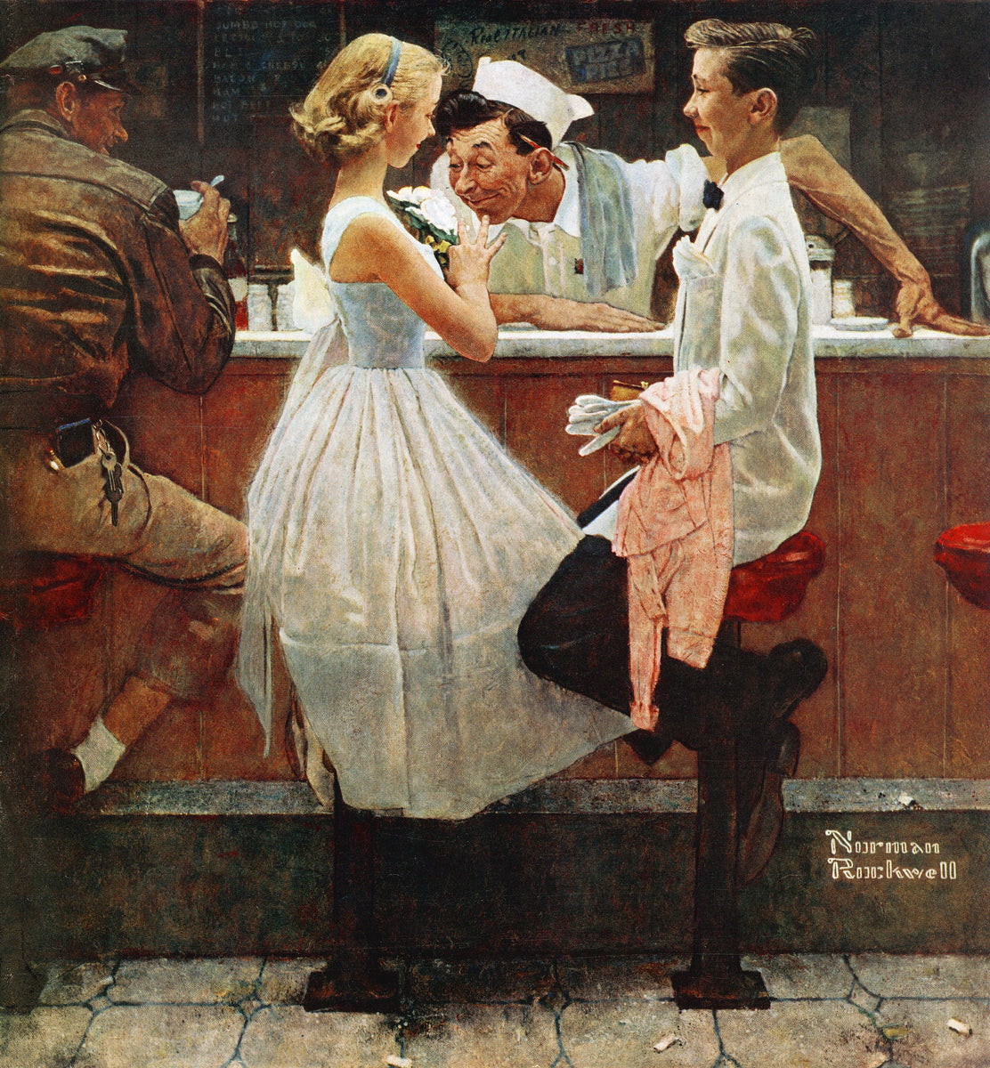 open lace back dress Amazon.com: JU XIANG Norman Rockwell Tapestry,Prom Dress, 1949 Tapestry  Decorative Painting Wall Art Living Room Tapestries Bedroom Prints 60"x90"  : Home & Kitchen