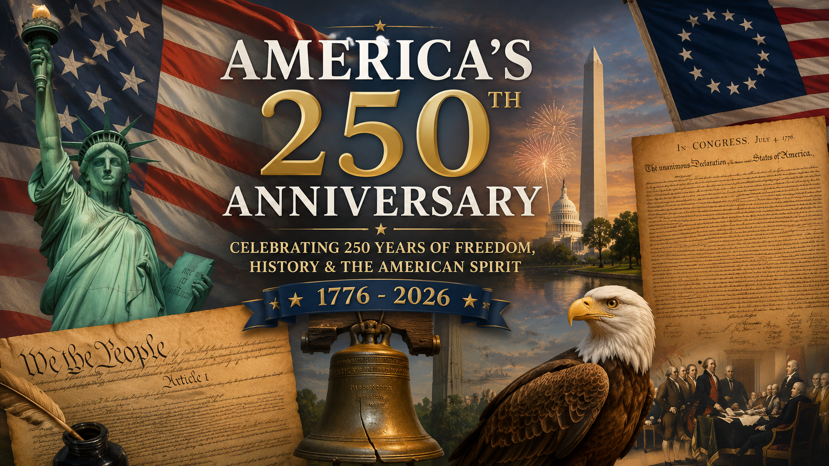 America's 250th Anniversary: Celebrating 250 Years of Freedom
