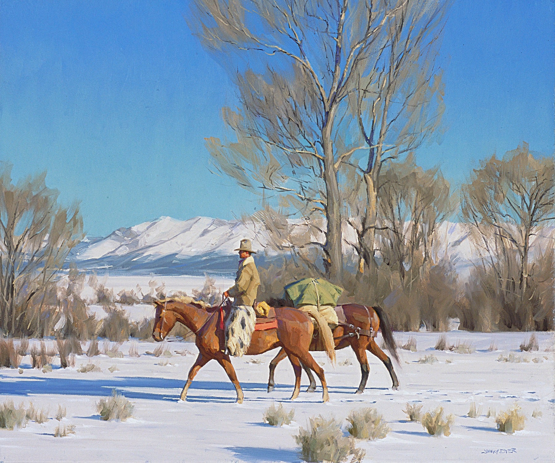 Equestrian Gifts: Headin' to the Line Camp by Jimmy Dyer