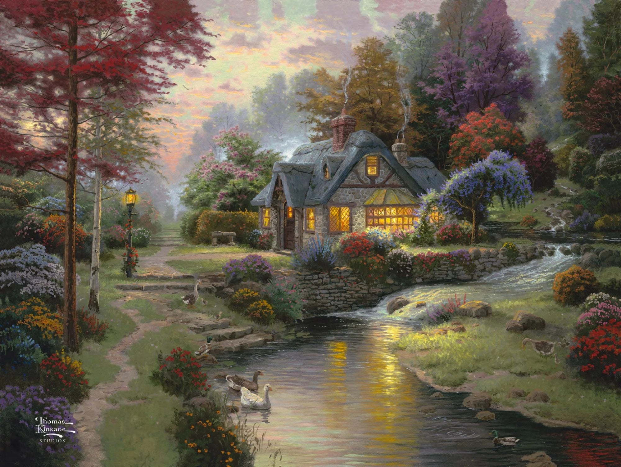 Why Thomas Kinkade's Stillwater Cottage Painting is a Must-have for Art Collectors