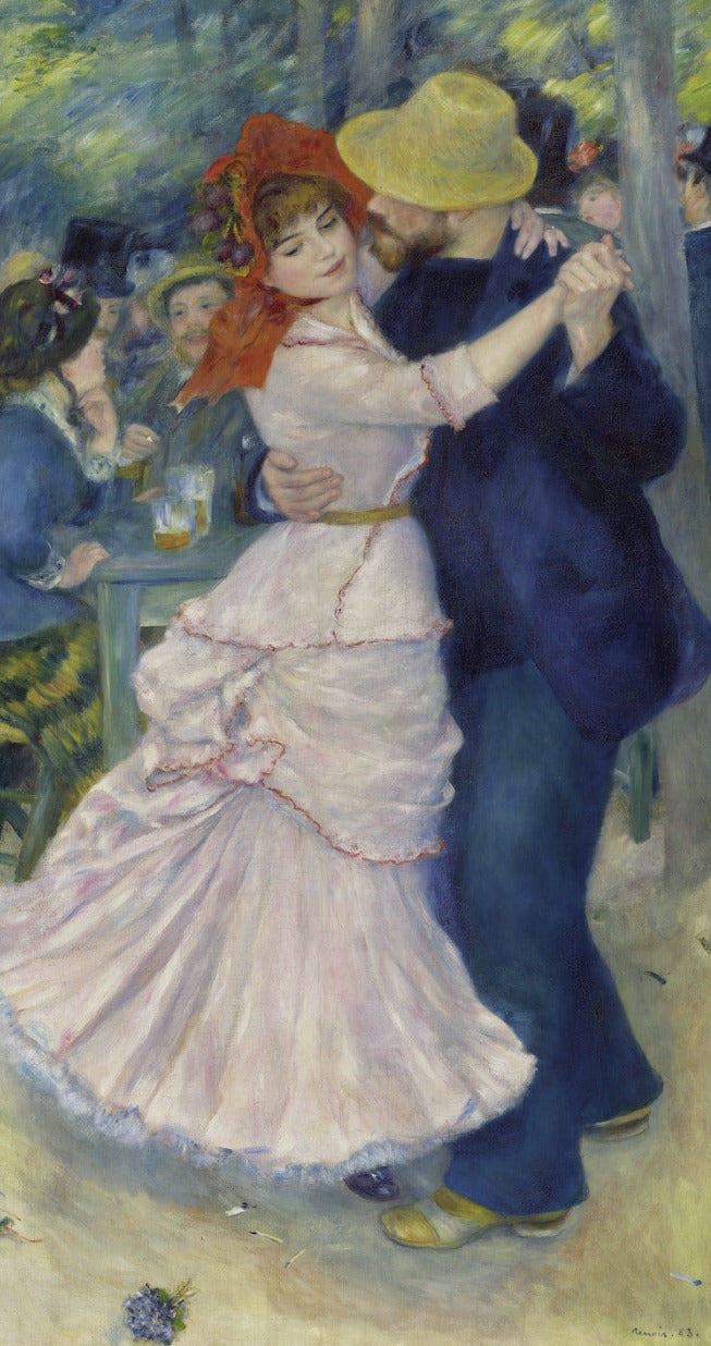リモージュ（Limoges）額装陶板画・パテシュールパテ『壇上の踊り子』 Dance at Bougival Pierre Auguste Renoir