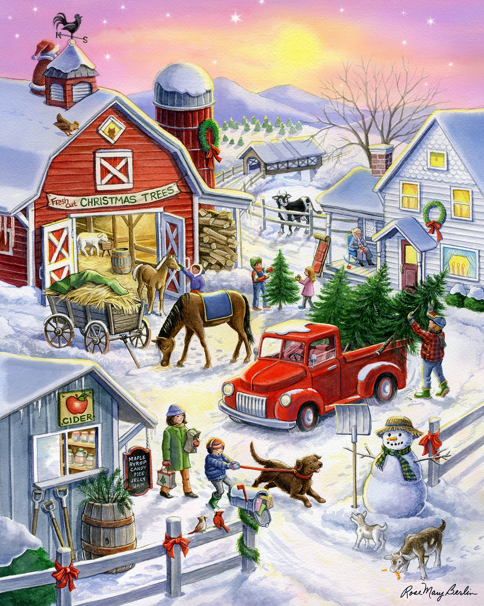 Christmas Tree Farm - Rose Mary Berlin | Mini Masters Art