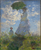 Woman with a Parasol Painting of Camille and Jean Monet   Claude Monet